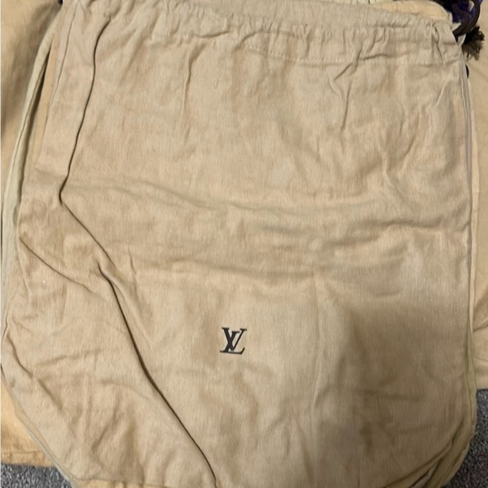 Louis Vuitton Large Drawstring Dust Bag with Logo